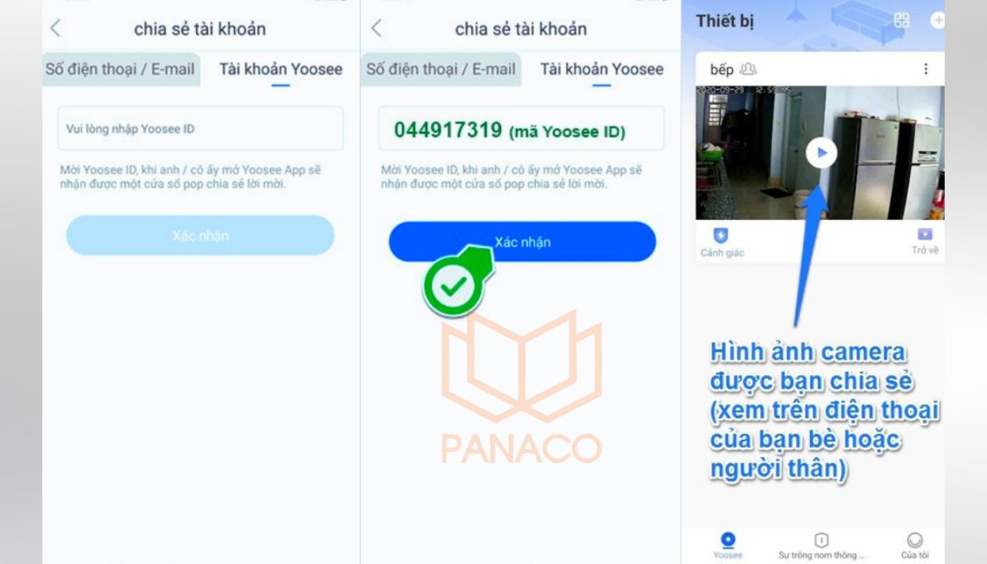 Hướng dẫn kết nối 1 camera Yoosee với nhiều điện thoại bằng ID Hướng dẫn kết nối 1 camera Yoosee với nhiều điện thoại bằng ID