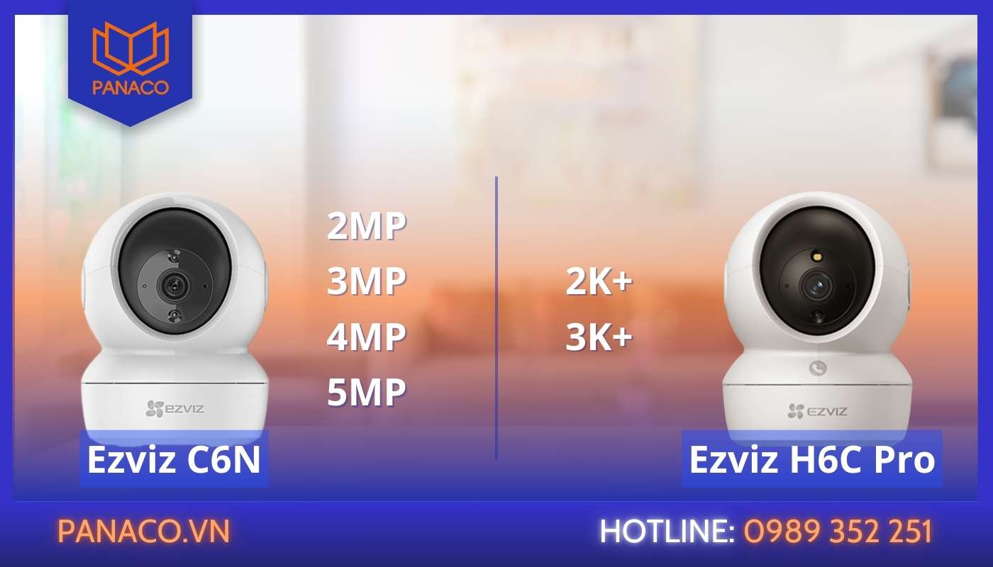 Sự khác nhau về độ phân giải & chất lượng hình ảnh của Ezviz C6N và H6C Pro