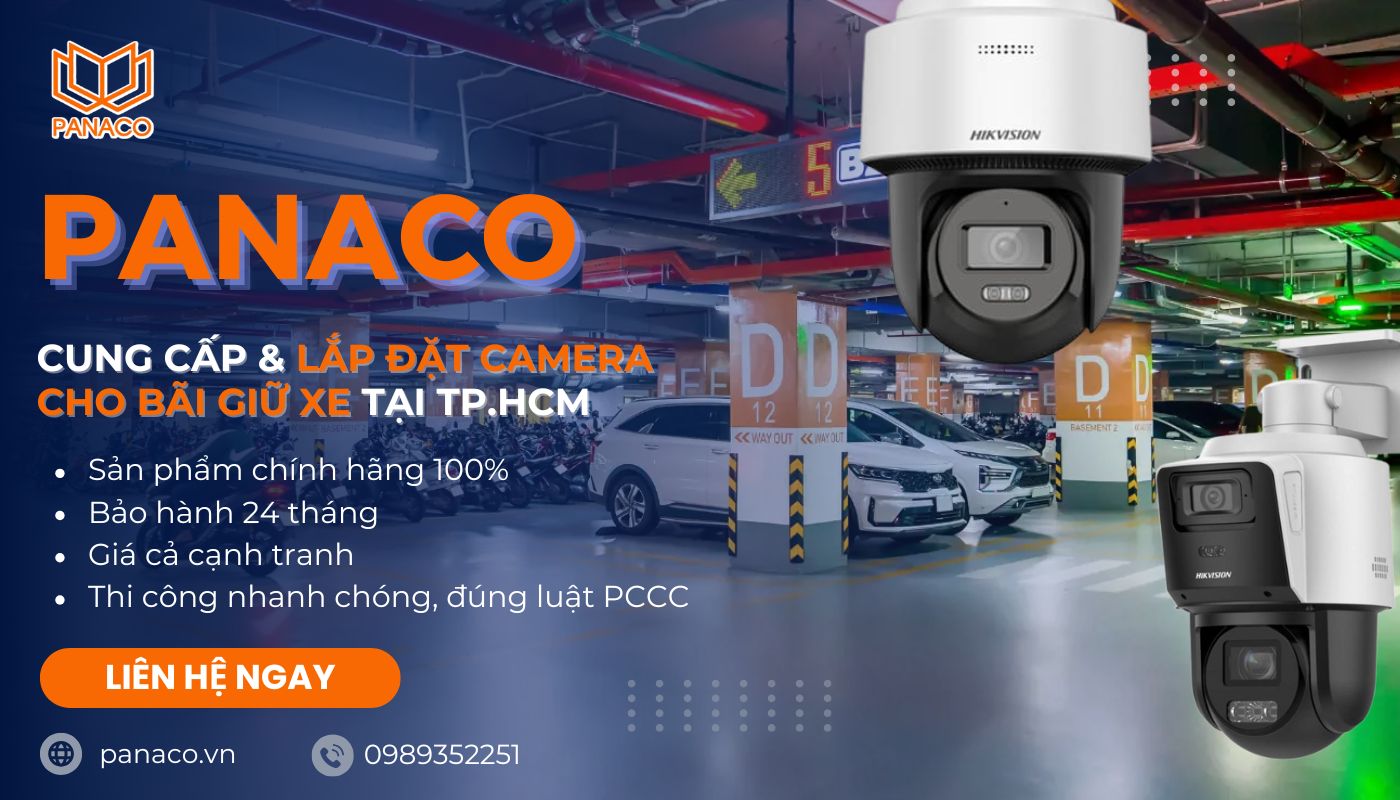 Lắp camera cho bãi giữ xe trọn gói tại PANACO