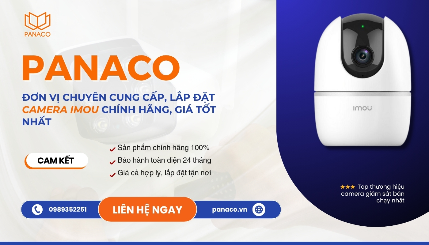 Thiết bị camera IMOU do PANACO cung cấp với thiết kế hiện đại, giám sát rõ nét