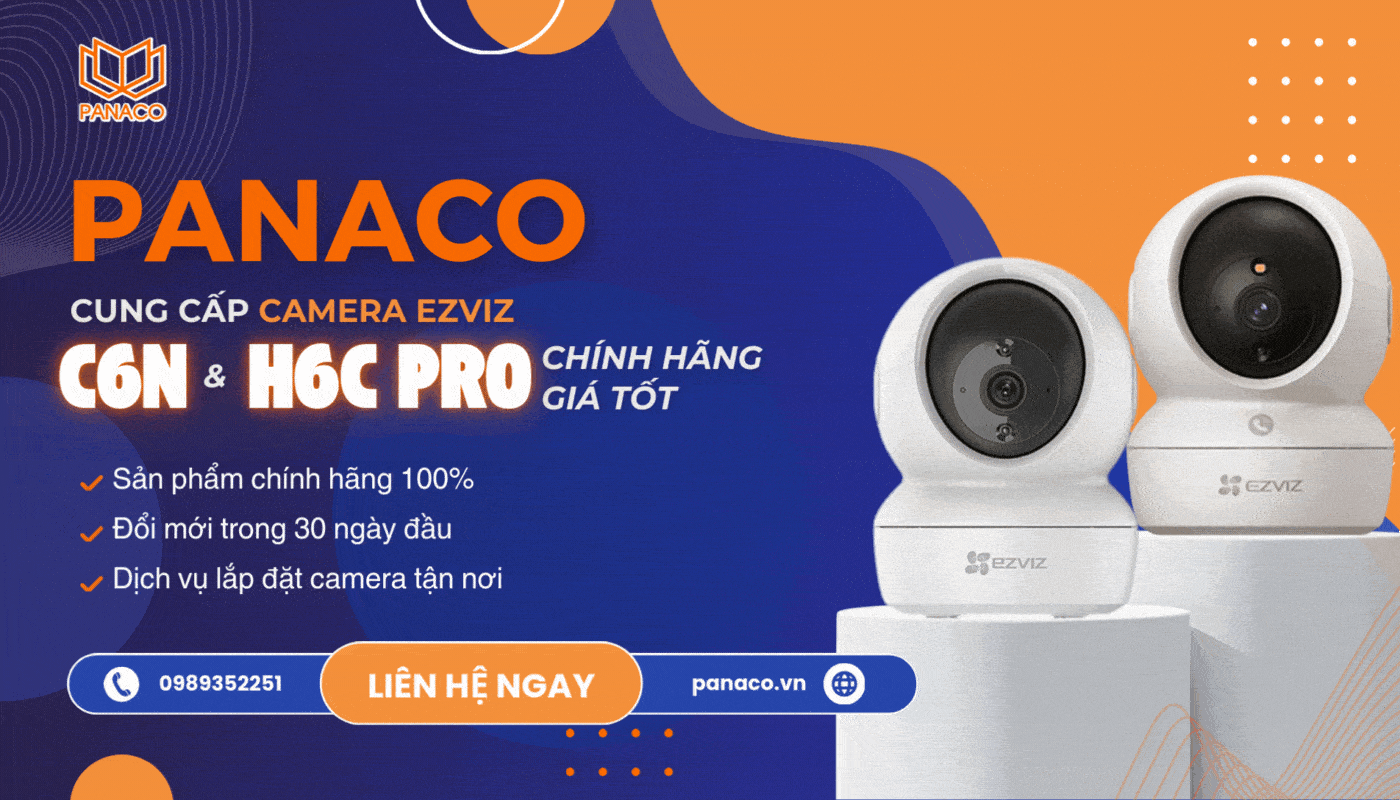 Mua camera Ezviz C6N và H6C Pro chính hãng tại PANACO