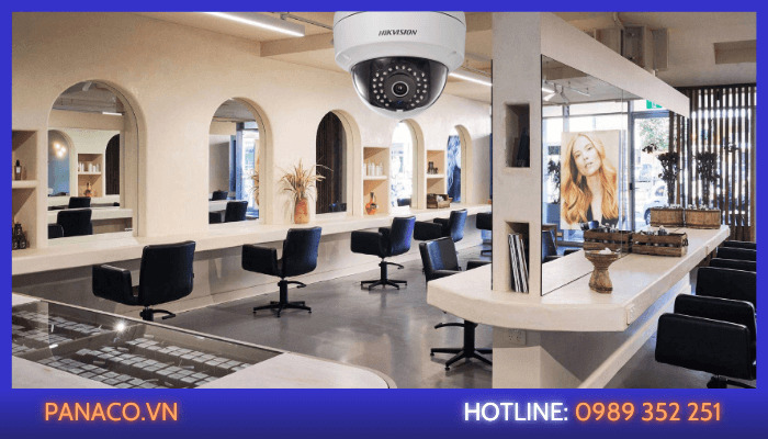 Lắp đặt camera cho salon, tiệm tóc quy mô rộng lớn, nhiều khu vực chức năng