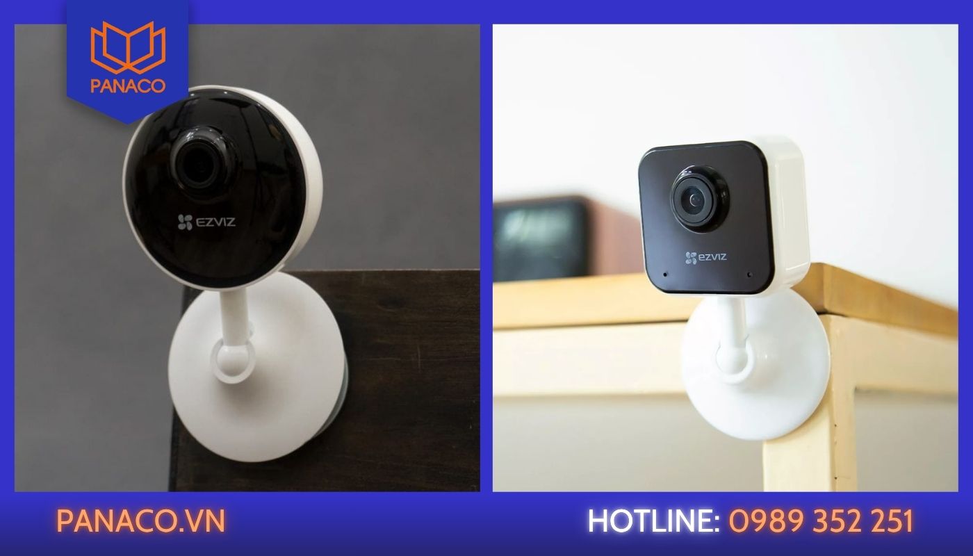 So sánh camera Ezviz H1C và C1C bề ngoài So sánh camera Ezviz H1C và C1C bề ngoài