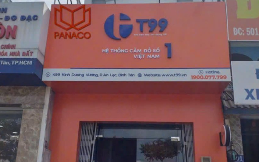 Tiệm cầm đồ T99 chi nhánh Bình Tân TP.HCM