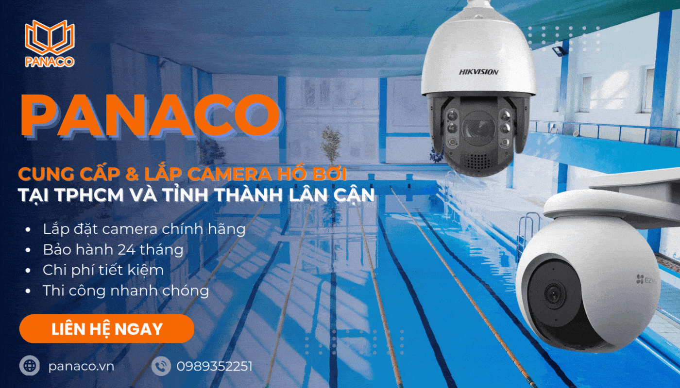 PANACO chuyên thi công lắp đặt hệ thống camera an ninh toàn diện cho hồ bơi 