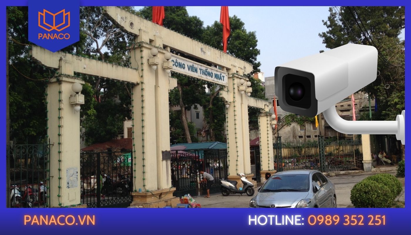 Giải pháp lắp đặt camera quan sát công viên tại khu vực cổng chính