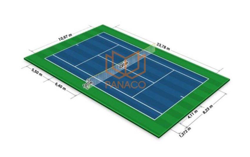 Bản vẽ sân tennis Lê Gia