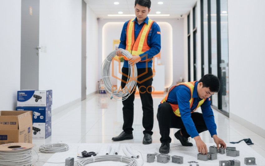 Chuẩn bị vật tư và mặt bằng