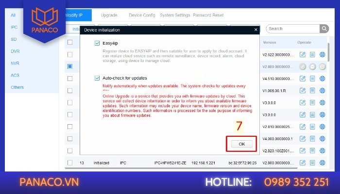 Đặt mật khẩu cho camera