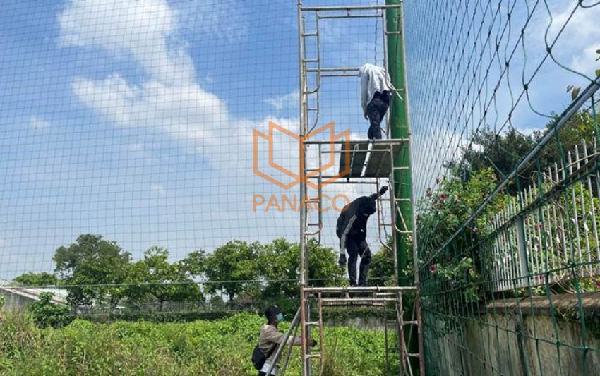 Đội ngũ kỹ thuật tiến hành đi dây điện, dây mạng