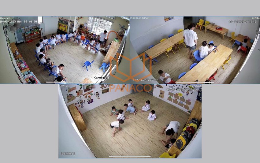 Ghi lại các hoạt động tại phòng học và khu vui chơi
