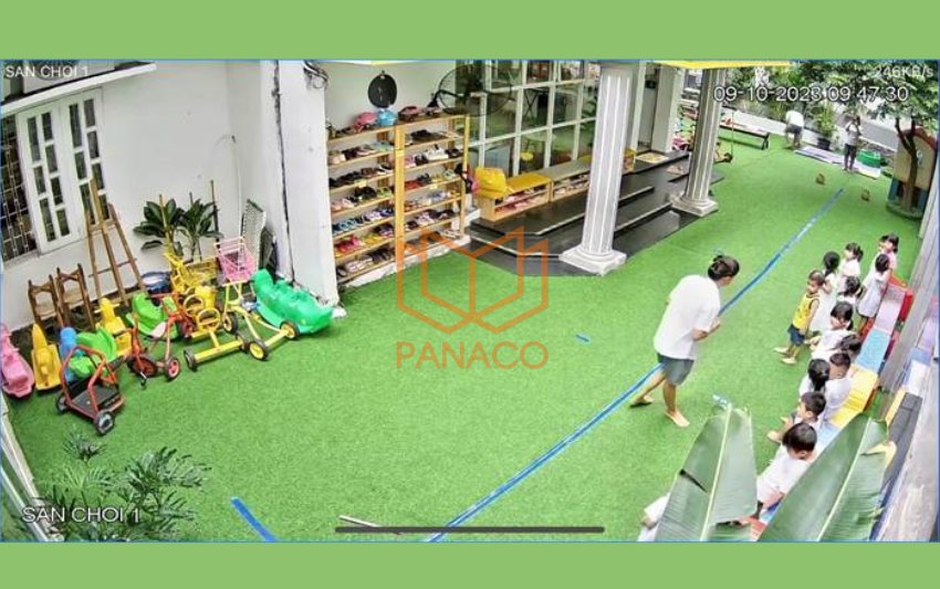Hình ảnh từ camera tại khu vực sân chơi