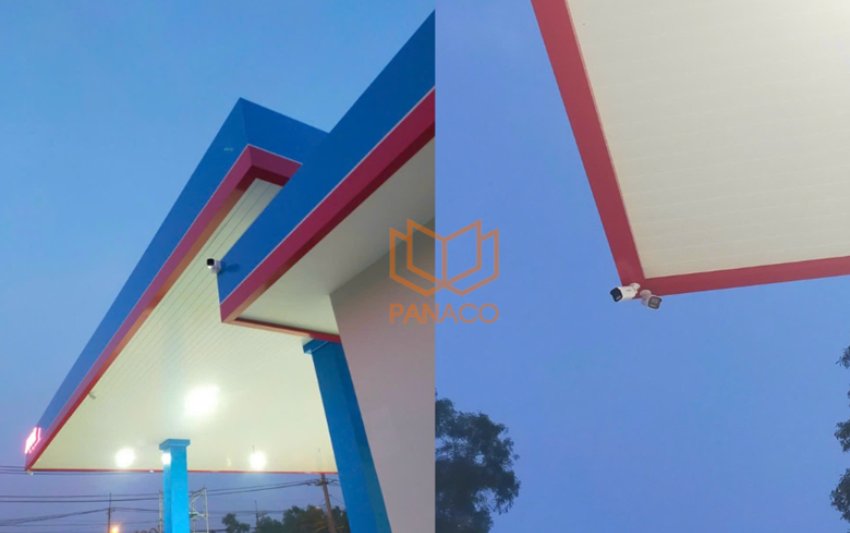 Góc camera quan sát các trụ bơm