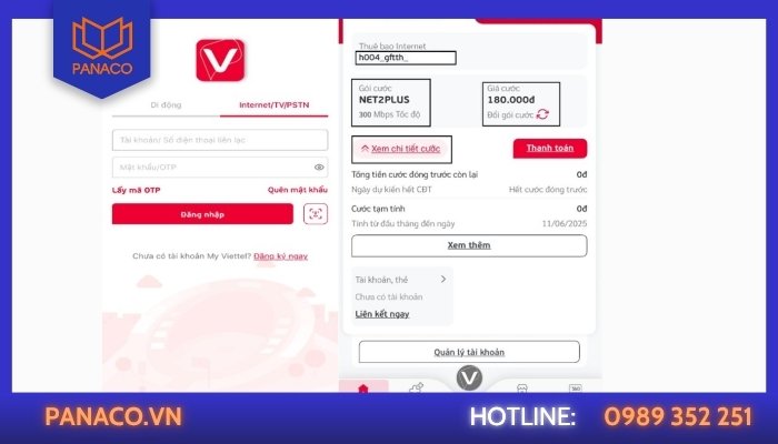 Kiểm tra trực tiếp trong ứng dụng My Viettel