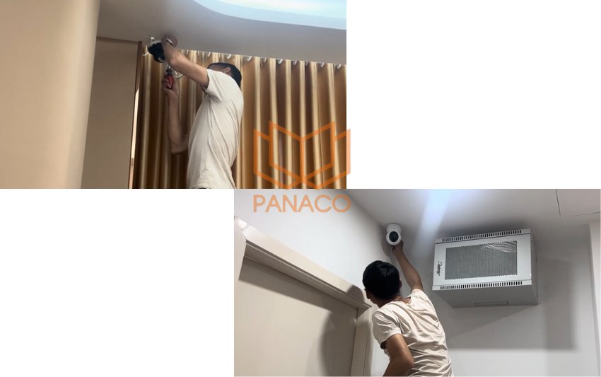 Camera được lắp đặt chắc chắn bằng tắc kê chuyên dụng