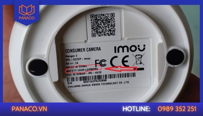 Lấy lại mã an toàn từ nhãn dán thiết bị