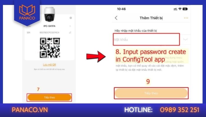 Cách lấy mã an toàn camera Imou: Nhập vào mật khẩu đã đặt trên ConfigTool