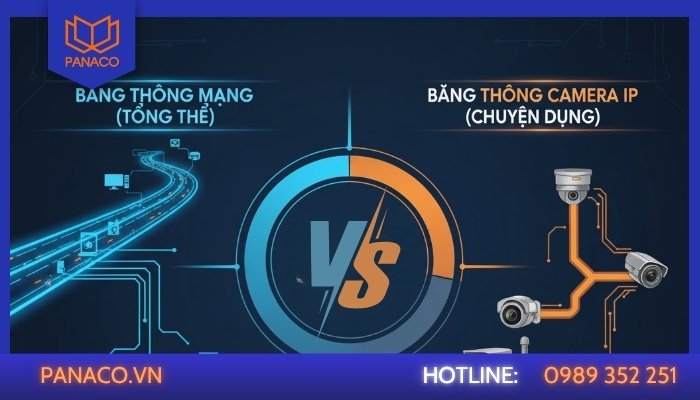 Phân biệt băng thông mạng và băng thông camera