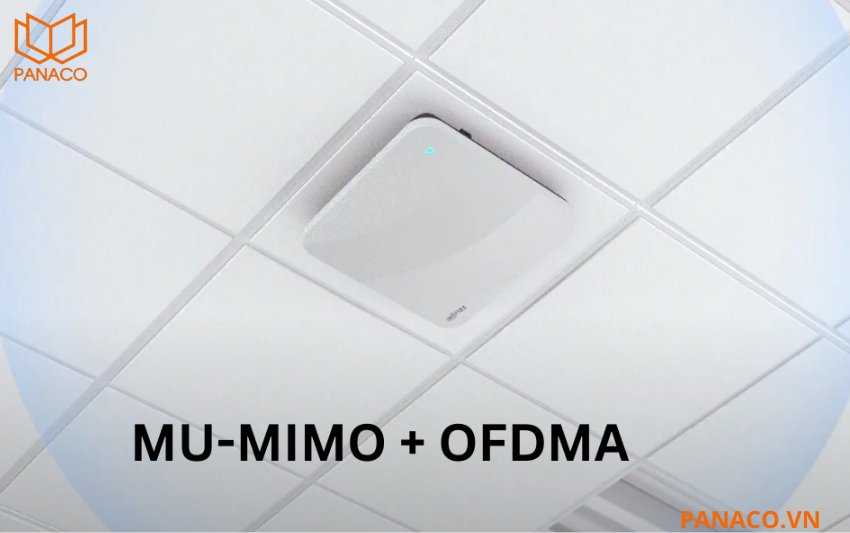 Ruijie RG-AP810-L hỗ trợ cả 2 băng tần 2.4GHz và 5GHz theo chuẩn WiFi6 
