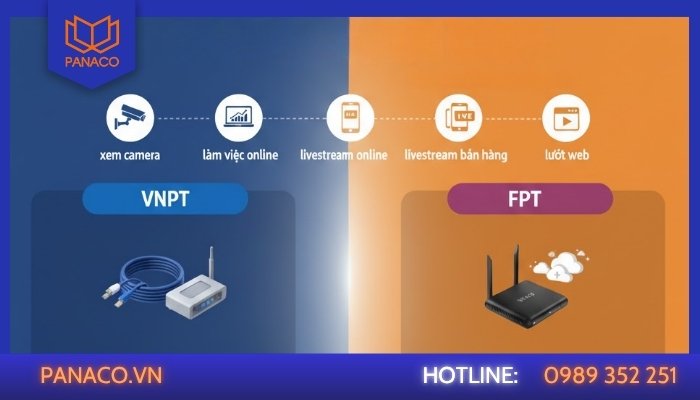 So sánh nhà mạng VNPT và FPT