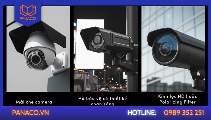 Sử dụng phụ kiện hỗ trợ chống chói cho camera ngoài trời