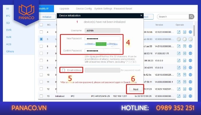 Tiếp tục khởi tạo camera
