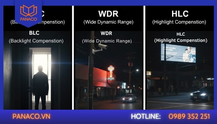 WDR, BLC, HLC – Ba công nghệ chống chói hiệu quả nhất hiện nay