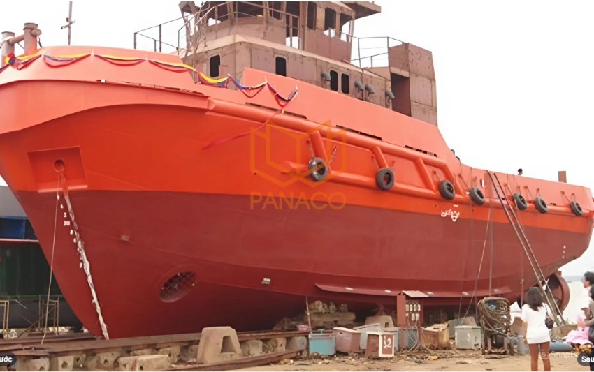 Xưởng đóng tàu An Phú tọa lạc tại khu vực ven sông