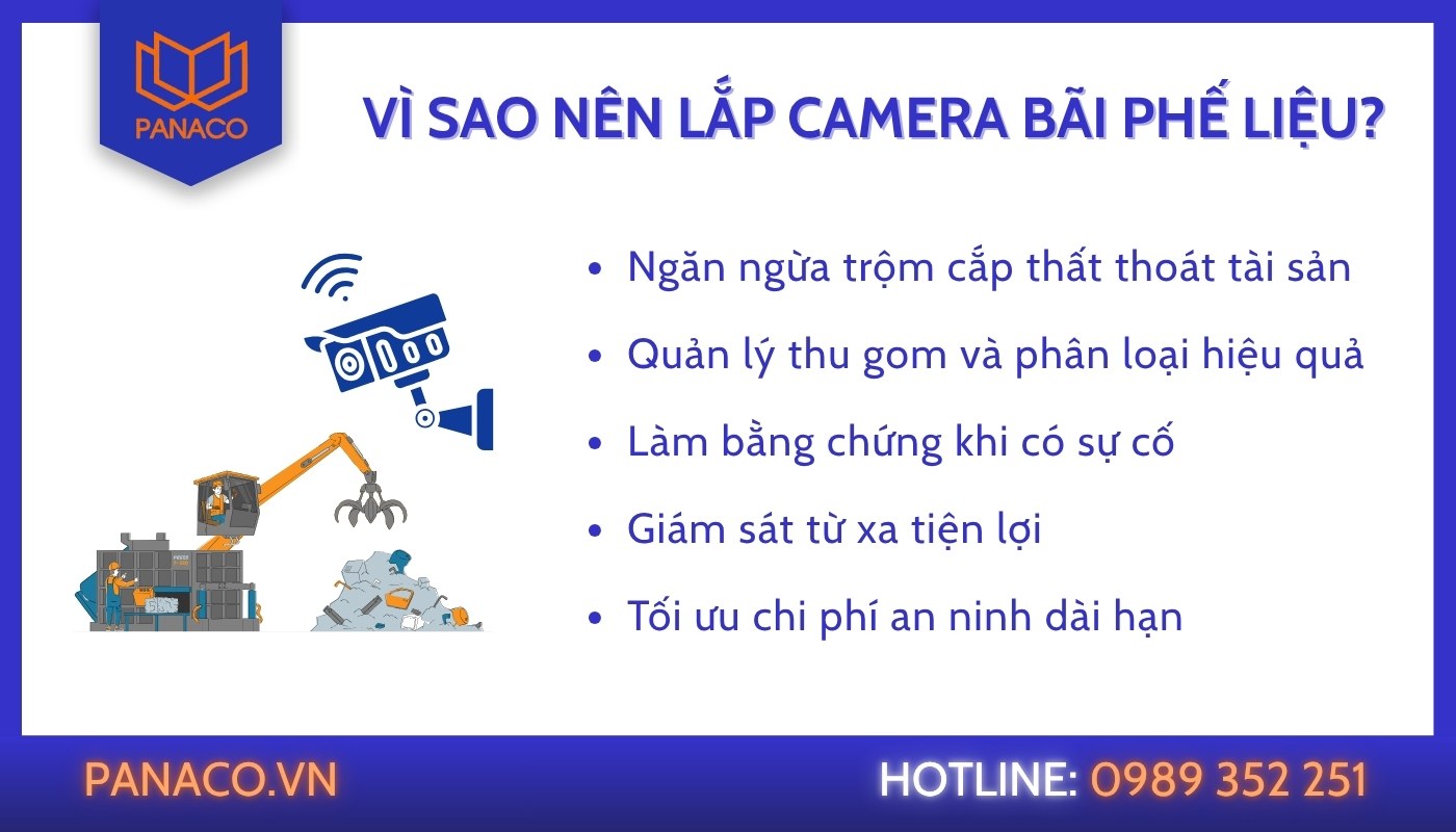 Vì sao nên lắp camera bãi phế liệu Vì sao nên lắp camera bãi phế liệu