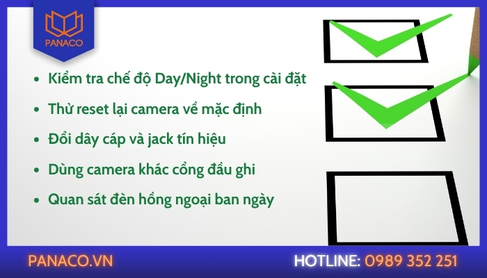 Cách khắc phục camera KBVision bị mất màu: Kiểm tra