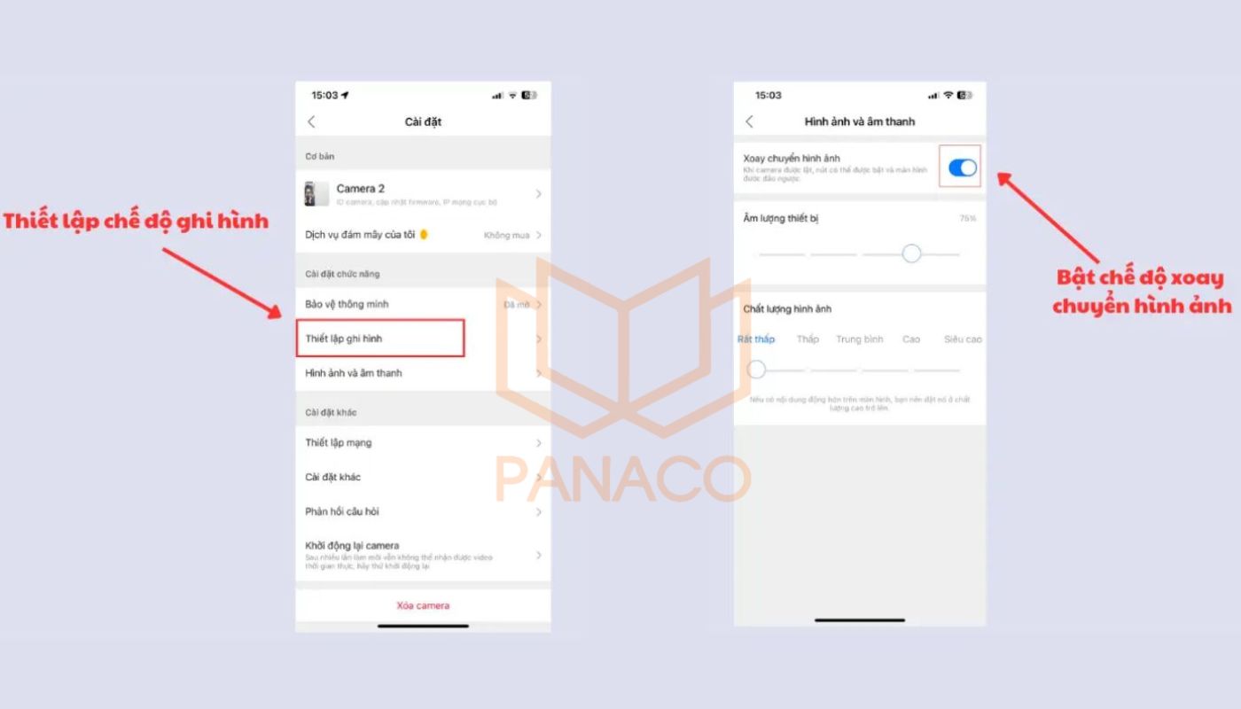 Chọn Lật hình ảnh
