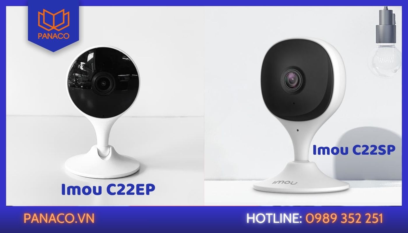 Sự khác biệt giữa camera Imou C22EP và C22SP về kiểu dáng Sự khác biệt giữa camera Imou C22EP và C22SP về kiểu dáng