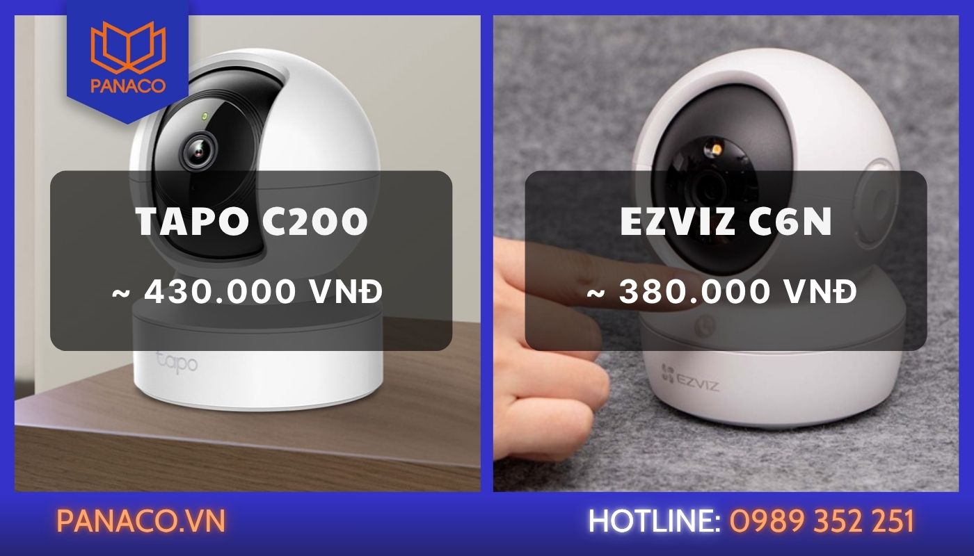 Giá TP Link Tapo C200 vs Ezviz C6N Giá TP Link Tapo C200 vs Ezviz C6N