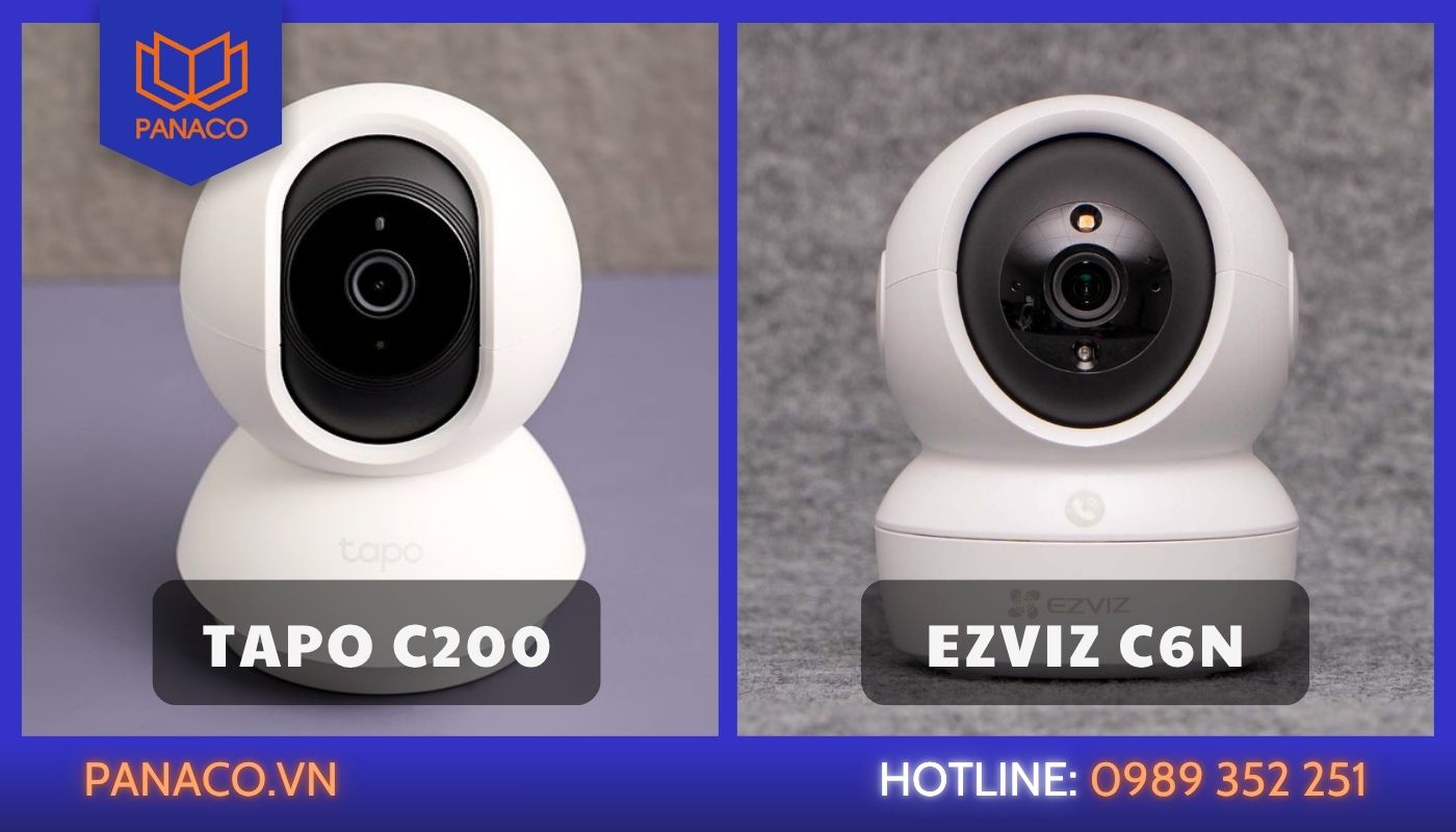 So sánh camera Tapo C200 và Ezviz C6N thiết kế So sánh camera Tapo C200 và Ezviz C6N thiết kế