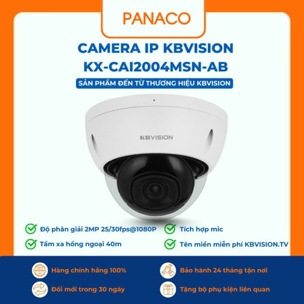 Camera IP Kbvision 2MP KX-CAi2004MSN-AB