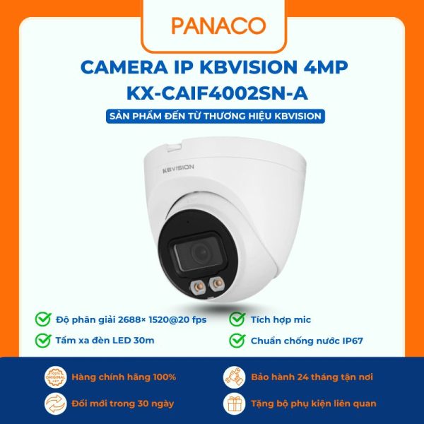 Camera IP Kbvision 4MP KX-CAiF4002SN-A