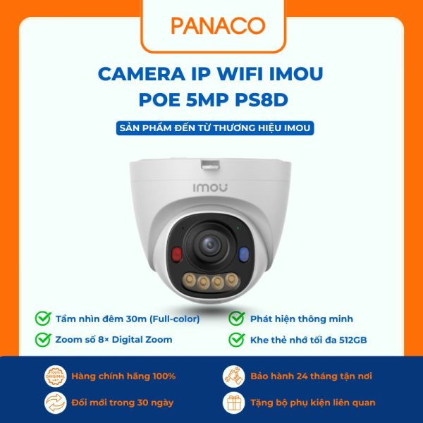 Camera IP Wifi Imou Poe 5MP PS8D