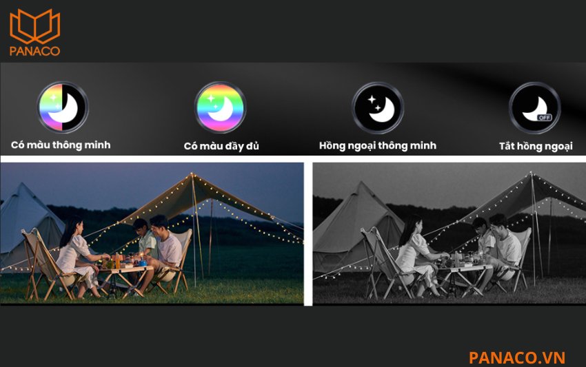 Camera Imou IPC-S2XEP-10M0S hỗ trợ 4 chế độ quan sát ban đêm