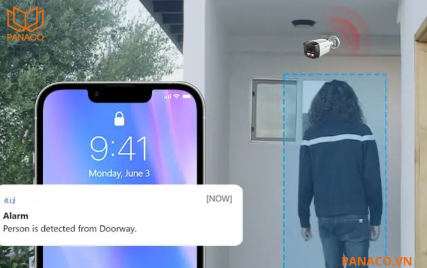 Camera KX-AF2113N-DL-A-VN được trang bị thuật toán phát hiện con người giúp phân biệt chuyển động của người với vật thể khác