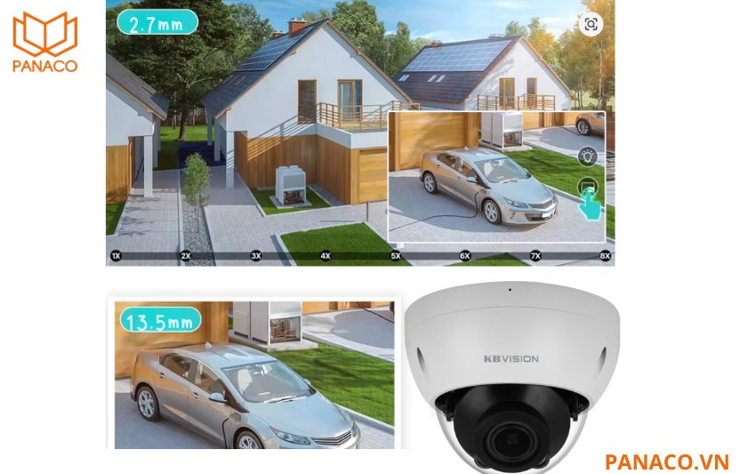 Camera KX-CAi8004MSN-A thiết kế ống kính motorized 2.7–13.5mm