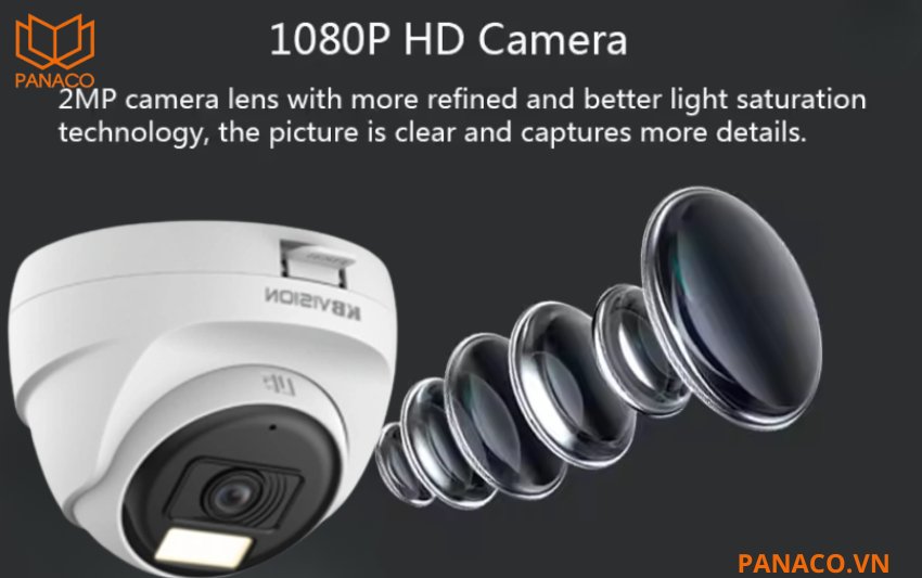 Camera Kbvision KX-2012S4-P được trang bị cảm biến CMOS 2.0MP