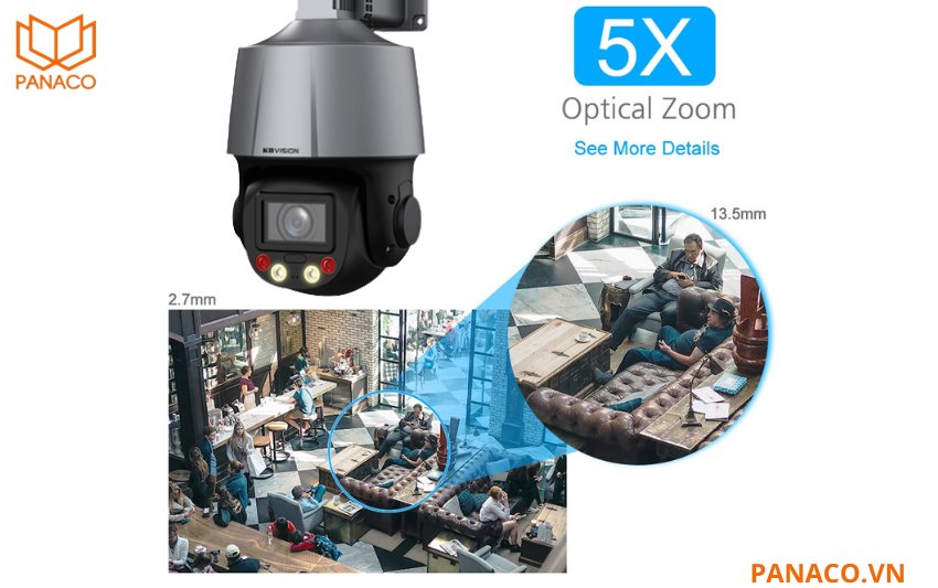 Camera Kbvision KX-C2056CPN-AL hỗ trợ zoom quang 5X