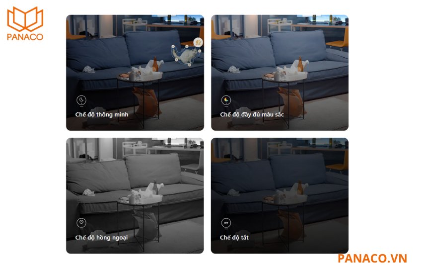 IPC-A52P-PRO quan sát rõ ràng cả ban đêm với bốn chế độ ánh sáng thông minh