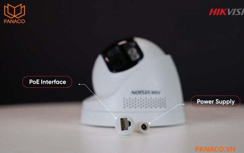Camera DS-2CD1367G2HP-LIUF/SRB hỗ trợ cấp nguồn linh hoạt qua 12V DC hoặc PoE