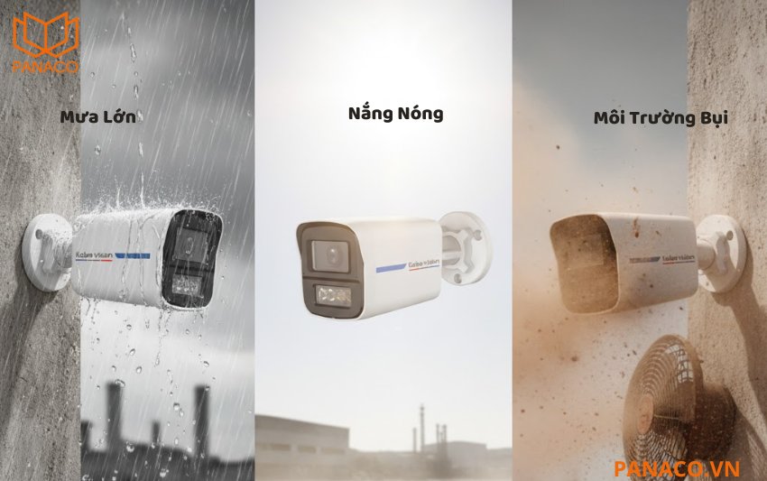 Camera hoạt động ổn định cả khi mưa lớn, nắng nóng và bụi