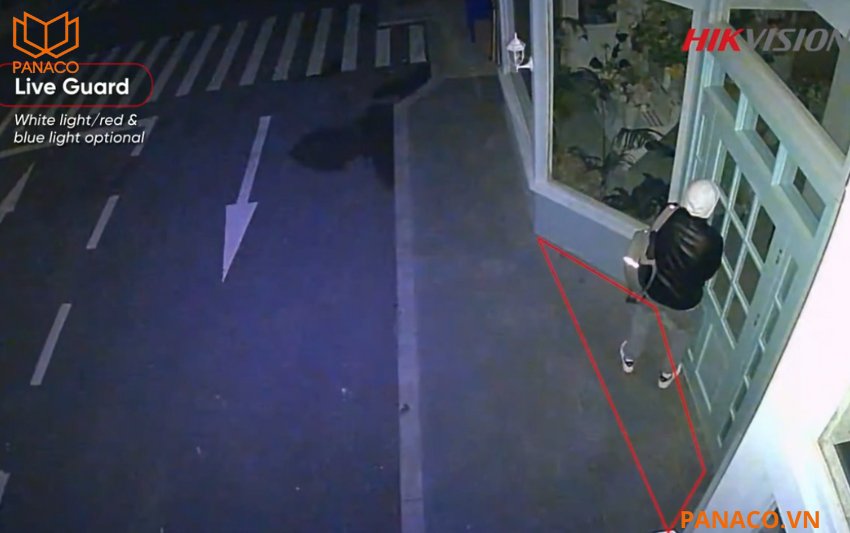 DS-2CD1367G2HP-LIUF/SRB lọc báo động giả, đèn cảnh báo xanh-đỏ