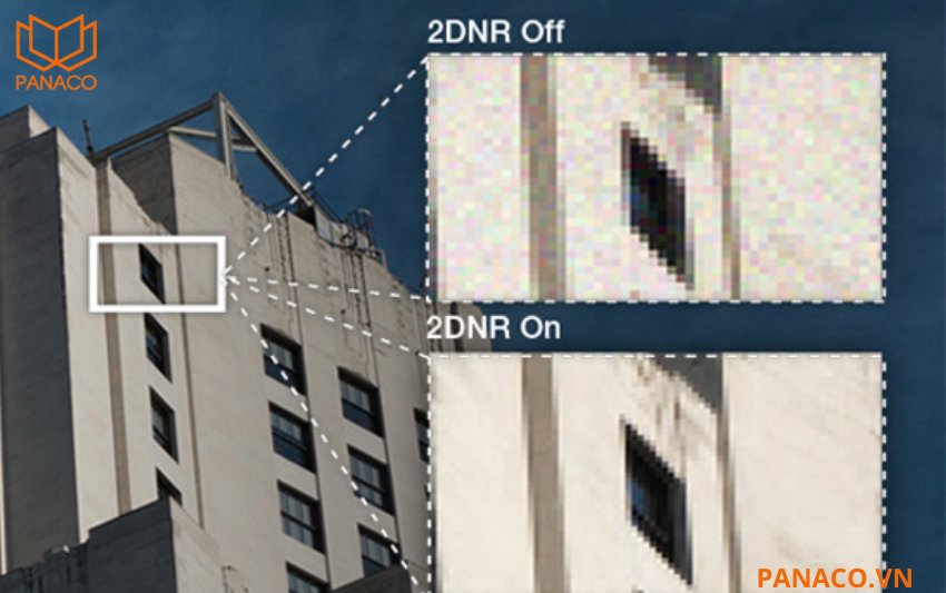 Công nghệ chống nhiễu 2DNR giữ cho khung hình sạch và mịn