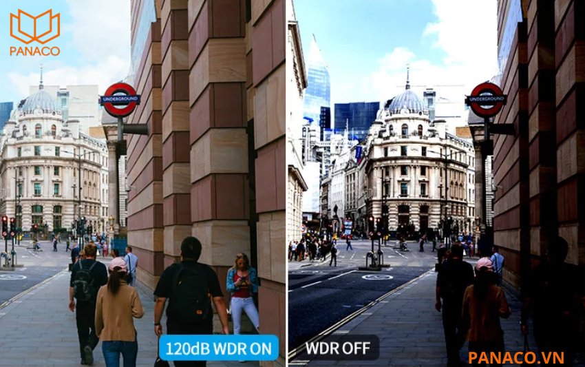 So sánh hình ảnh camera DH-IPC-HDBW1431EP-S4 thu được khi bật /tắt công nghệ WDR 120dB