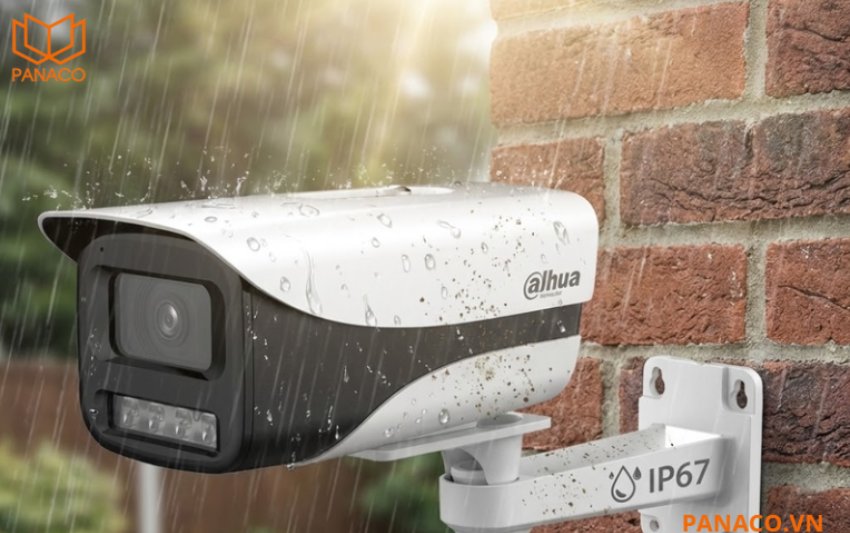 Phần vỏ DH-IPC-HFW1431M-A được kết hợp giữa kim loại và nhựa cao cấp, tạo cảm giác chắc chắn khi cầm và bền bỉ khi lắp ngoài trời