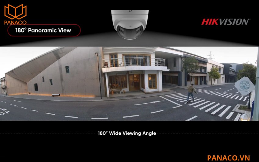 DS-2CD1367G2HP-LIUF/SRB mang đến góc nhìn siêu rộng 180°